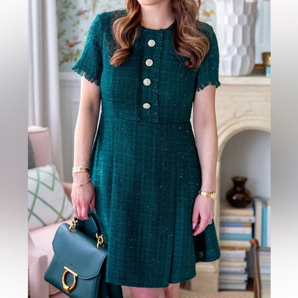 NWT SAIL to SABLE EMERALD DYLAN TWEED DRESS - Picture 2 of 10